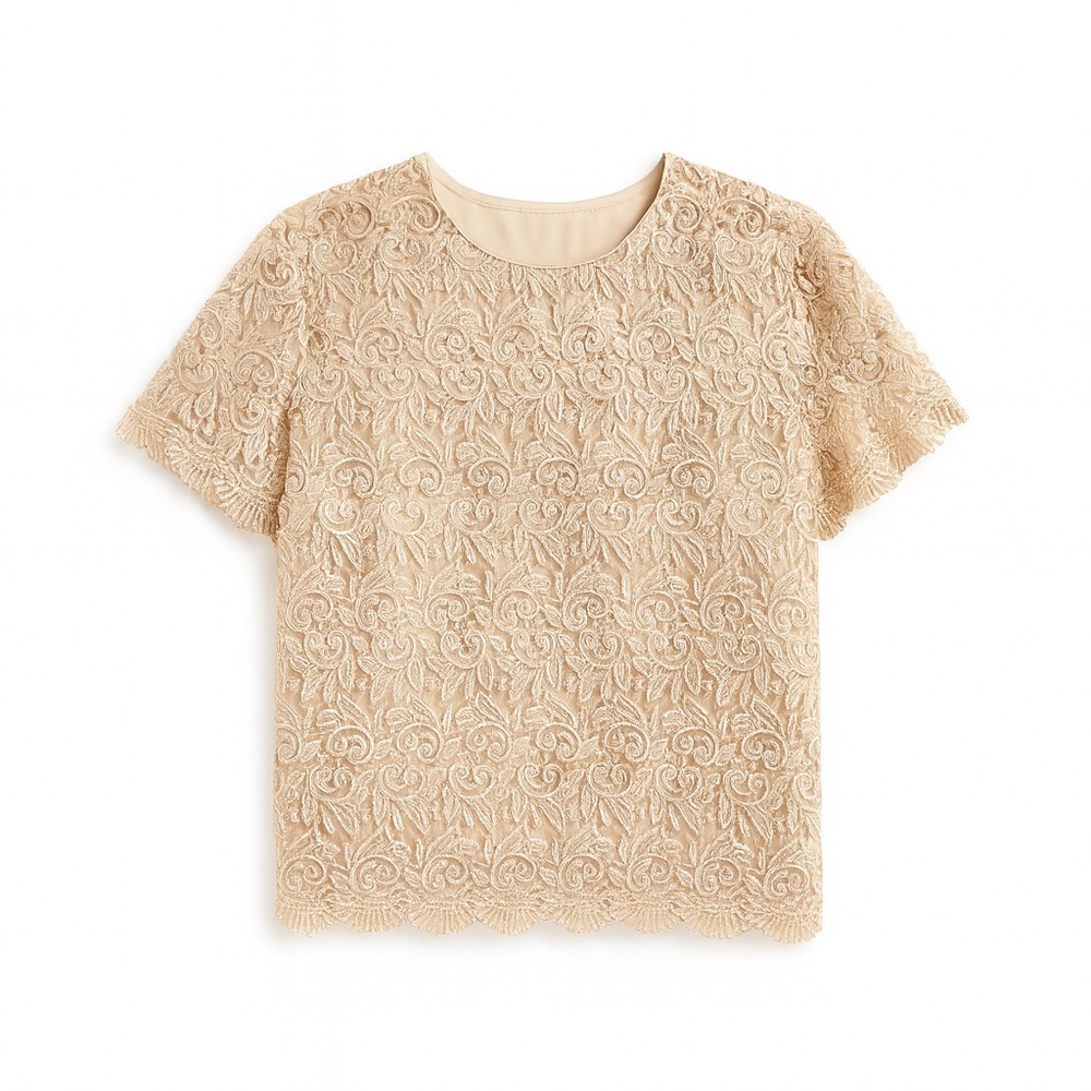 Vintage Talbots‎ Lace Button Up Top